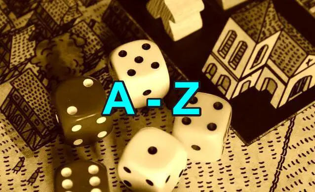 An A – Z of board game words and phrases